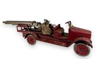 Rare 1920s Steel 'Buddy L' Ariel Ladder Fire Truck