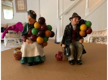 Royal Doulton Porcelain Sculptures - The Old Balloon Seller