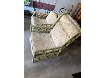 Pair Of Ficks Reed Rattan Arm Chairs