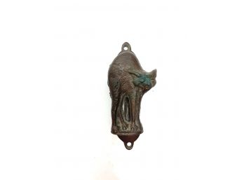Miniature Cast Iron Scared Cat Door-knocker