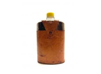 Leather Flask Holder & Glass Flask