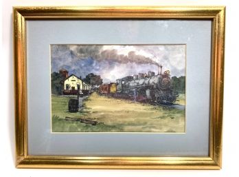 Essex Steam Train Watercolor