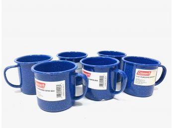 NEW Coleman Enamel Mugs - Set Of 6