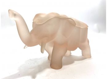 Glass Elephant Container