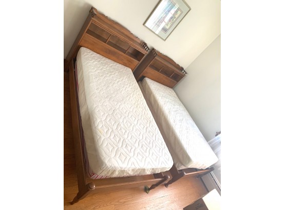 Pair Of Maple Twin Beds