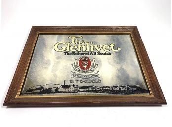 Vintage Glenlivet Advertisement Mirror