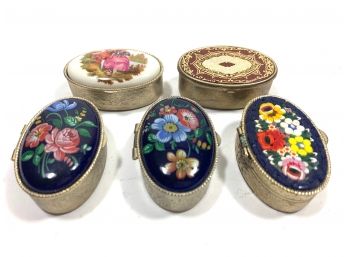 Vintage Floral Pill Containers