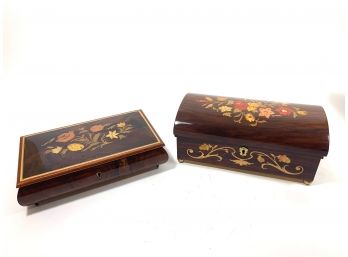 Inlaid Italian Musical Jewelry Boxes