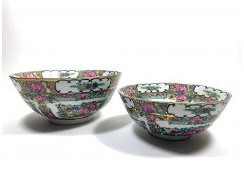 Hand-Painted Japanese Porcelain Bowls