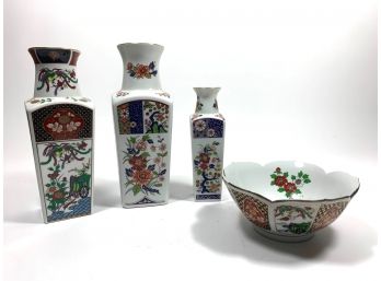 Lot Of Imari Style Pottery