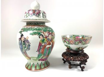 Hand-Painted Asian Pottery