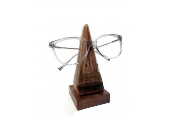 Sculpted Walnut Glasses Holder