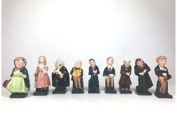 Antique 9-Piece Charles Dickens Royal Doulton Figures