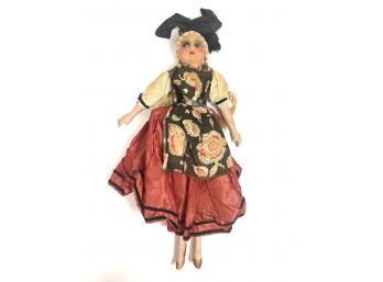 Antique Hard Plastic & Cloth Doll