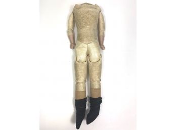 Antique Leather Doll With Mobile Joints