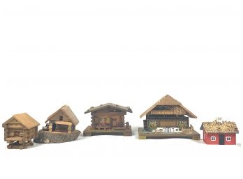 Vintage Handmade Homes & Music Boxes - Made In Switzerland