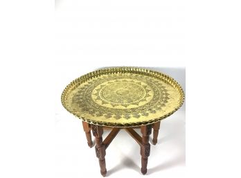 Mid-Century Brass Tray Table