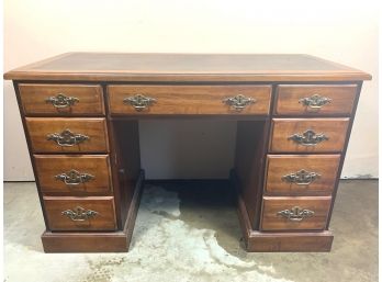 7 Drawer Leather Top Desk - Hooker Furniture