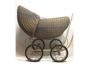 Antique Wicker Baby Carriage