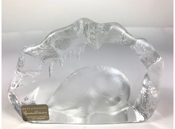 Vintage Swedish Crystal Art Glass - Signed Mats Jonasson