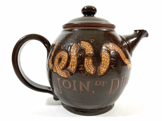 'Join Or Die' Revolutionary War Teapot