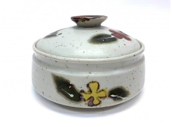 Japanese Stoneware Pottery W/ Lid