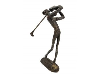 Bronze Brutalist Golfing Sculpture