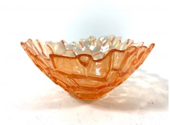 Iridescent Textured Glass Bowl