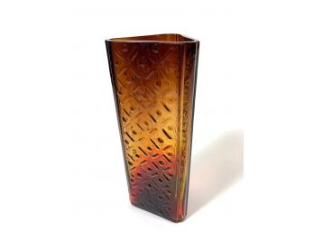 Modernist Scandinavian Amberina Vase