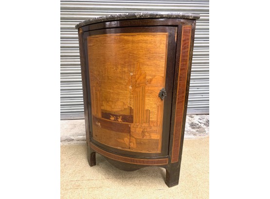 Early Marquetry Corner Cabinet