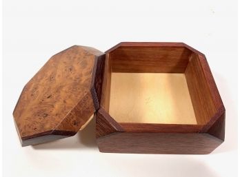 Hand Crafted Burlwood Container