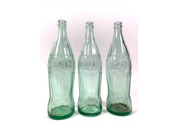 3 Large Antique Coca-cola Bottles
