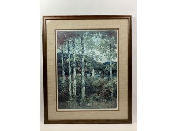 Hand Signed And Numbered Eric Sloane Framed Landscape Print