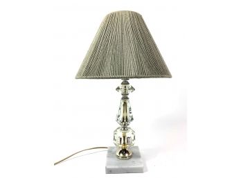 Glass And Marble Table Lamp