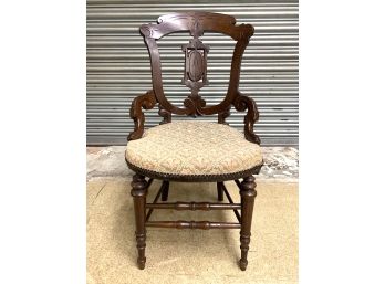 Antique Upholstered Side Chair