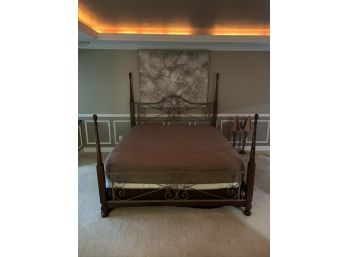 King Size Solid Wood & Metal Bed Frame