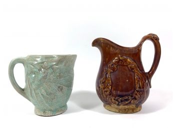 Pair Of American Pottery Pitchers