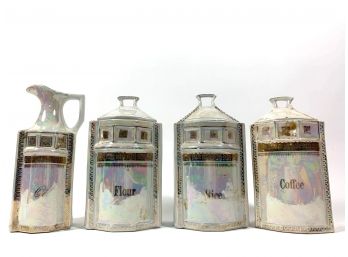 Antique German Made Kitchen Canisters