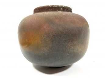 Vintage Raku Pottery Vase