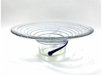 Swirled Blown Art Glass Bowl