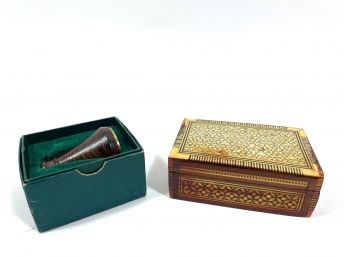 Vintage Inlaid Box & Dioptric Scope