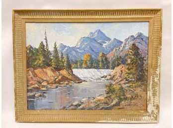 Beautiful Louis W. Bonsbib Original Landscape Painting - Listed Artist