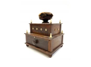 Beautiful 19th Century Walnut Sewing Box