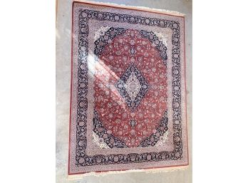 Genuine Oriental Wool Area Rug - Has Been Professionally Cleaned - 9 X 12