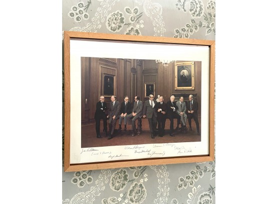 Burger Court - Supreme Court - Hand Signed Photograph - Warren Burger And Others - 1969