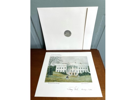 Lot Of 3 Jimmy & Rosalyn Hand- Signed 1980 White House Christmas Cards