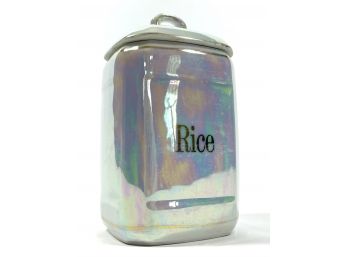 Antique Lusterware Rice Container