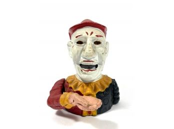 Cast Iron Coin Bank - Jester - Antique Reproduction