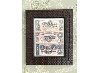Framed Print Of Clinton Connecticut Bank Notes