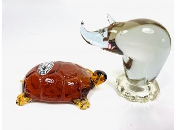 Vintage Art Glass Animal Sculptures - Pilgrim